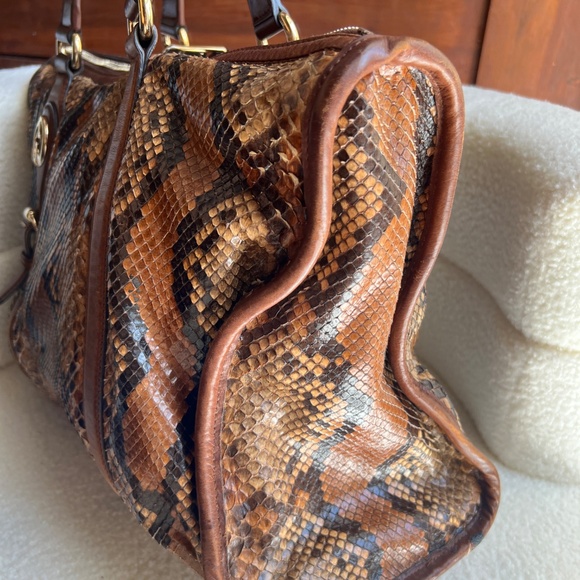 Rare Gucci Python Brown Large Tote - Picture 2 of 14